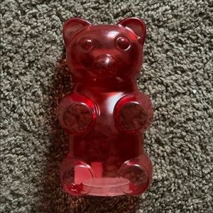 Red gummy bear bank